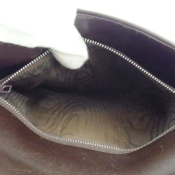 Authentic GUCCI clutch bag G mark pattern suede ~ leather Auth used - Picture 7 of 9